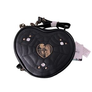 Disney Nightmare Before Christmas Jack And Sally Heart Crossbody Purse Bag NWT